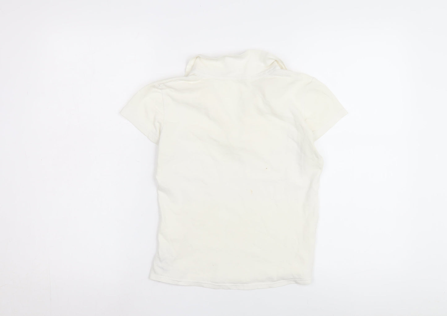 Womens UK Size M USA Pro White Basic Polo