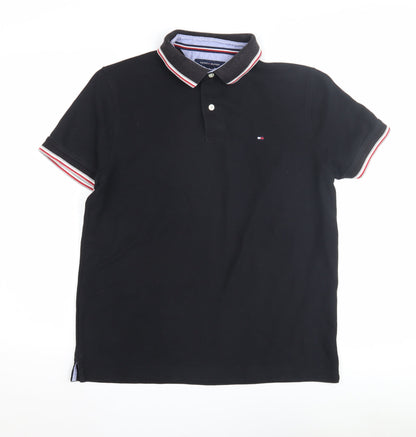 Tommy Hilfiger Men's Black Polo Shirt M