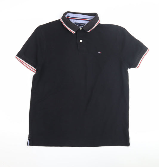 Tommy Hilfiger Men's Black Polo Shirt M