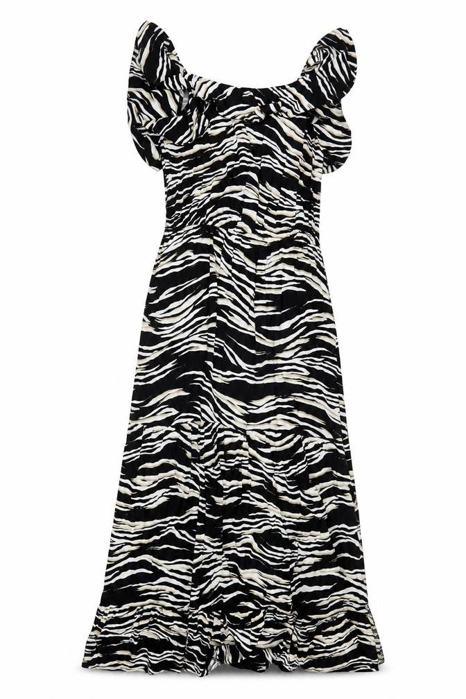 Next Women's Black Animal Print Dress Size 12