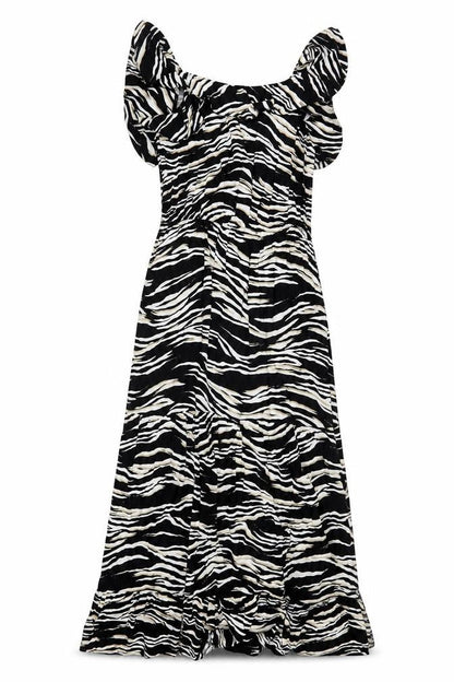 Next Women's Black Animal Print Dress Size 12
