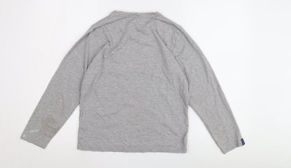 FC Barcelona Boys Grey Long Sleeve T-Shirt, Size 14 Years
