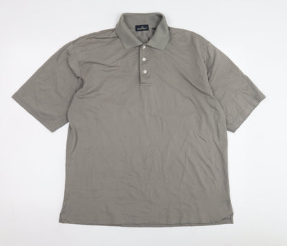 Crossways Men's Grey Polo Shirt L Short Sleeve