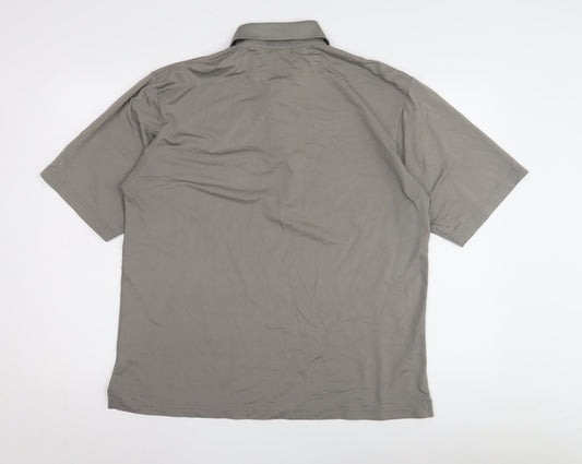 Crossways Men's Grey Polo Shirt L Short Sleeve