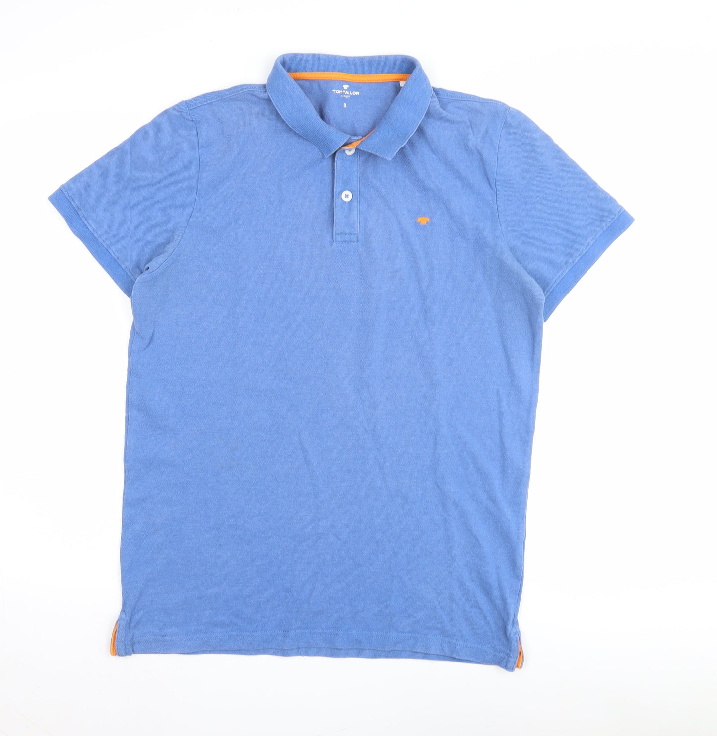Tom Tailor Men's Blue Polo Shirt M Short Sleeve