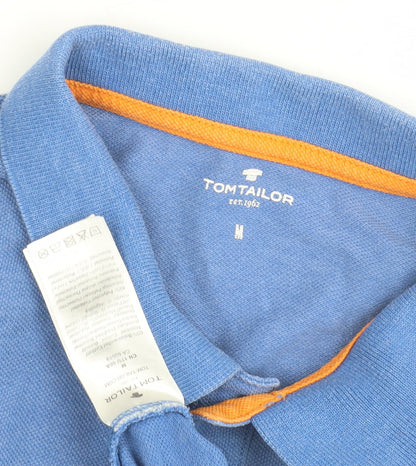 Tom Tailor Men's Blue Polo Shirt M Short Sleeve