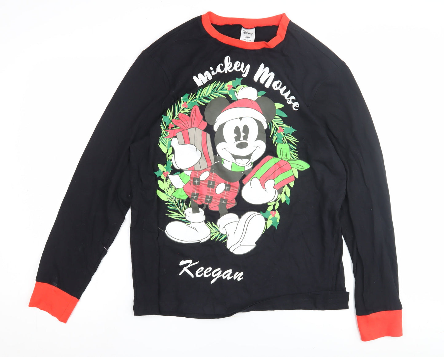 Mens UK Size L Disney Black  T-Shirt