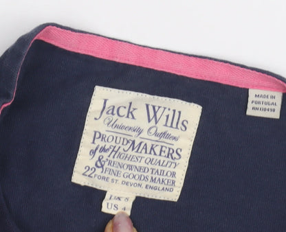 Jack Wills Women's Blue Striped Top Size 8
