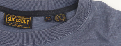 Superdry Mens Blue Graphic Print T-Shirt L