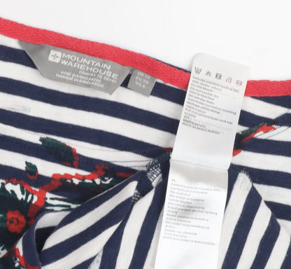 Mountain Warehouse Women's Striped Floral Top Size 10