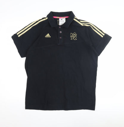 Adidas Men's Black Polo Shirt M Sports Style