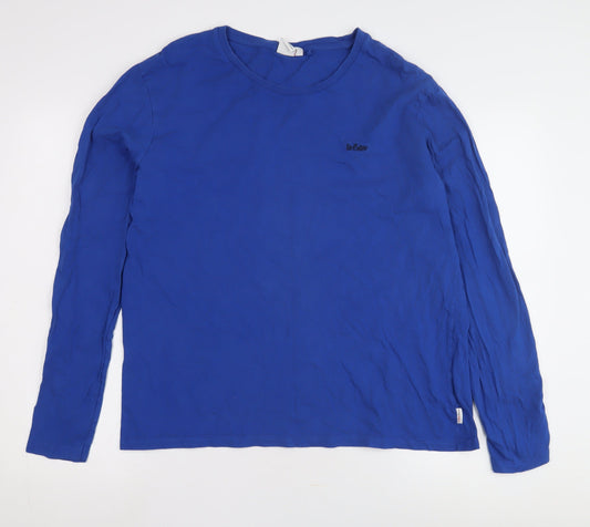 Lee Cooper Men's Blue XL Long Sleeve Cotton T-Shirt