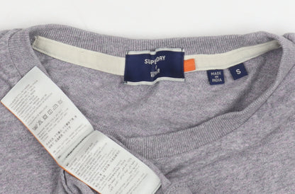 Superdry Men's Grey Crew Neck T-Shirt - S, Comfortable & Stylish