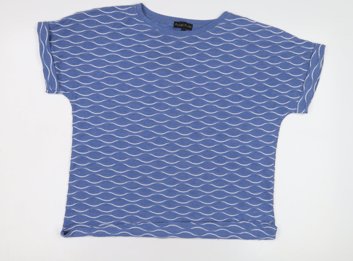 Womens UK Size 14 Phase Eight Blue Basic T-Shirt