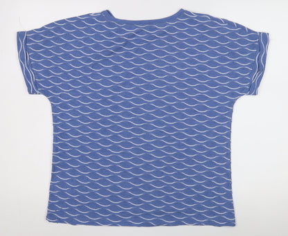 Womens UK Size 14 Phase Eight Blue Basic T-Shirt