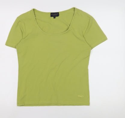 Womens UK Size S Paul Costelloe Dressage Green Basic T-Shirt