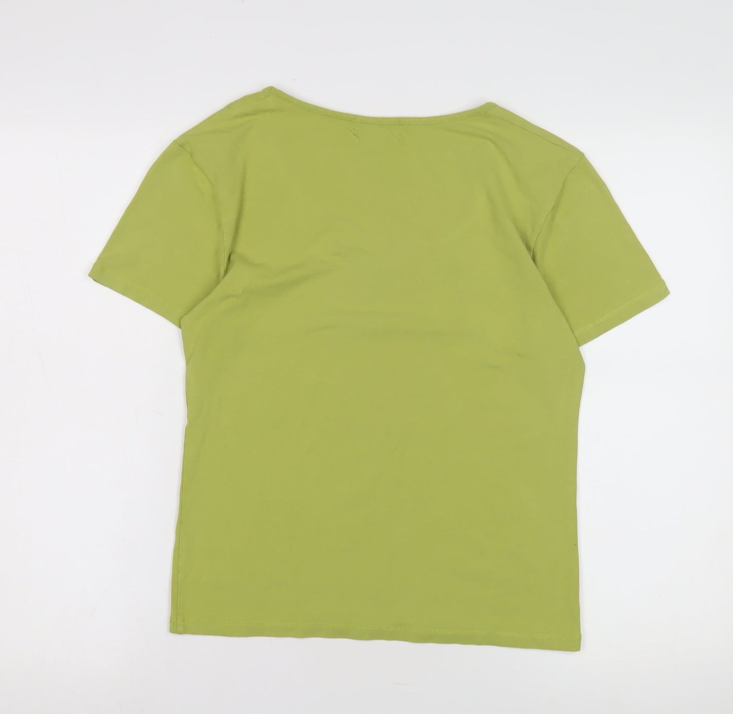 Womens UK Size S Paul Costelloe Dressage Green Basic T-Shirt