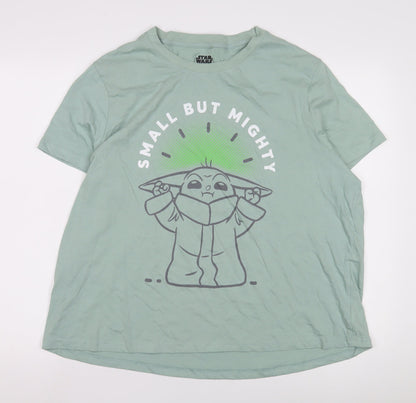Unisex Adults UK Size XL Star Wars Green Basic T-Shirt