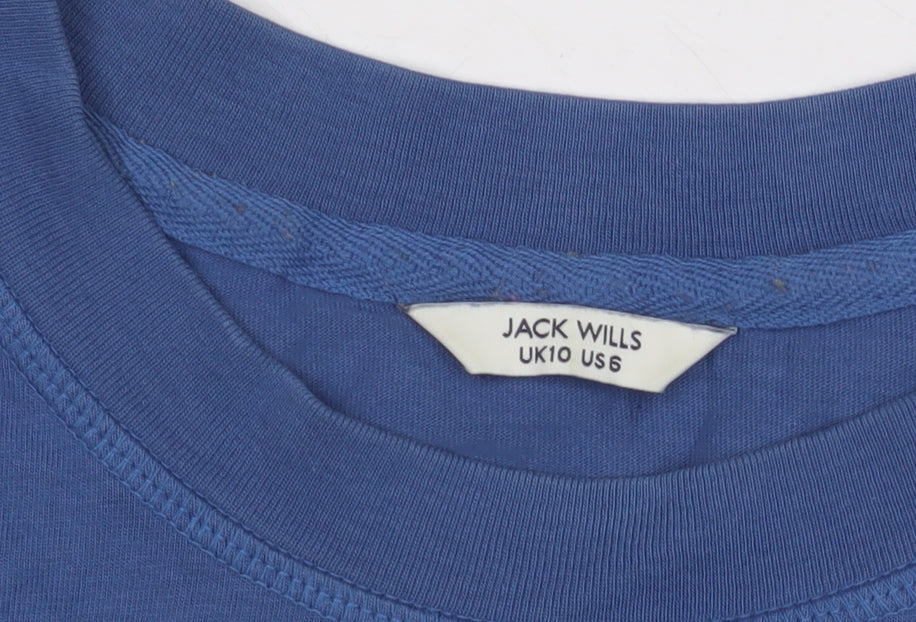 Jack Wills Women's Blue T-Shirt UK Size 10 Casual Wear