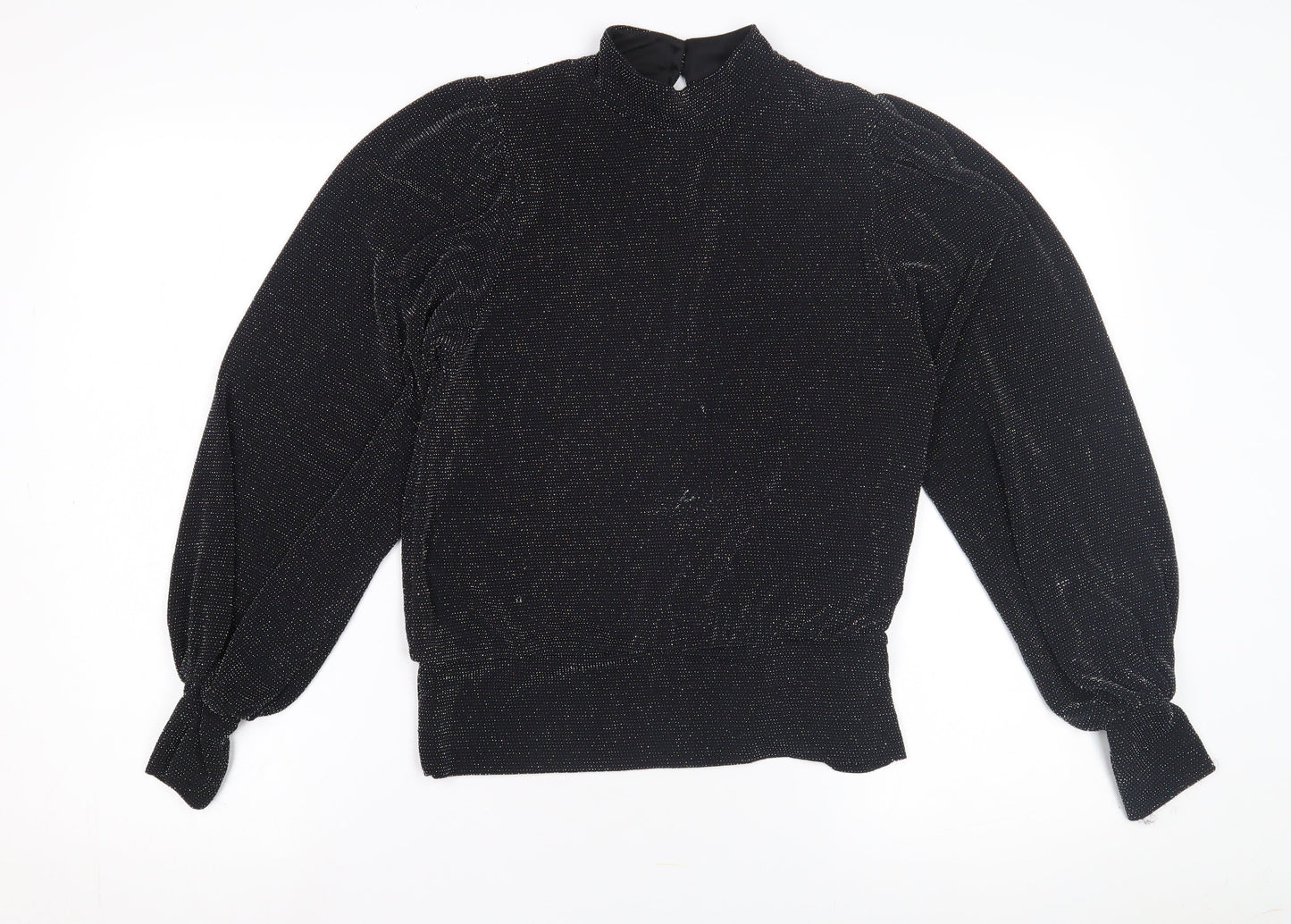 Womens UK Size 12 Lipsy London Black Basic Blouse