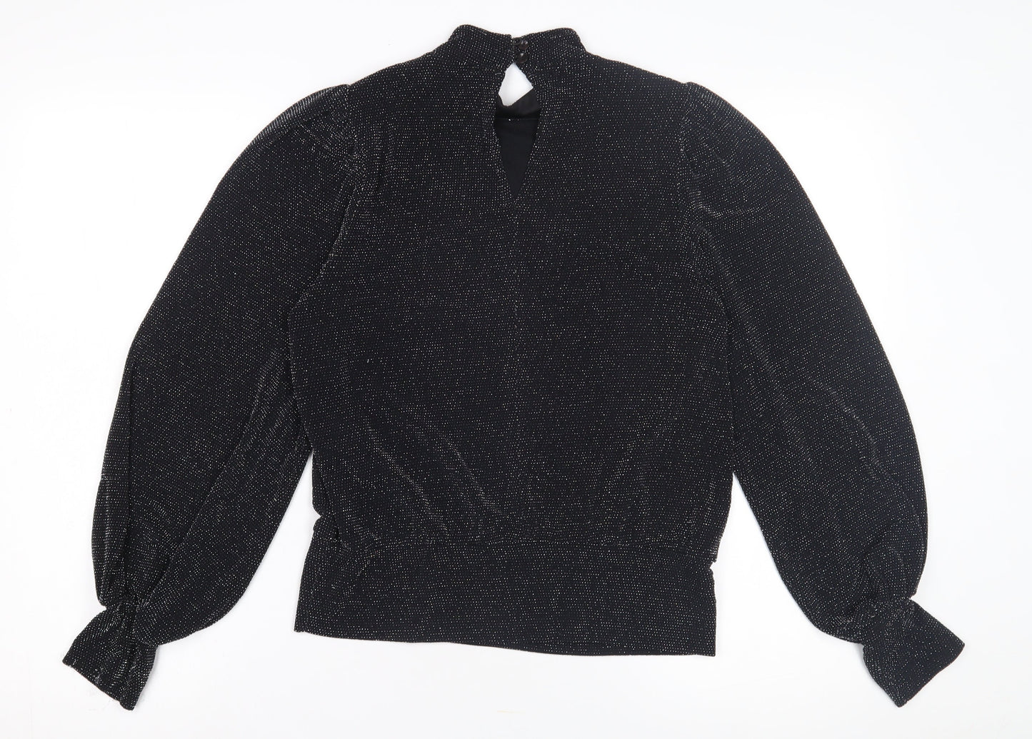 Womens UK Size 12 Lipsy London Black Basic Blouse