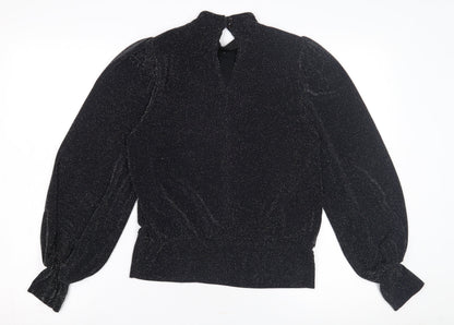 Womens UK Size 12 Lipsy London Black Basic Blouse