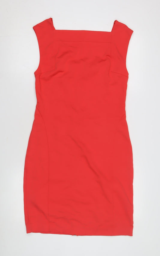 Mango Red Sheath Dress, Women, Size 12, Party Wear