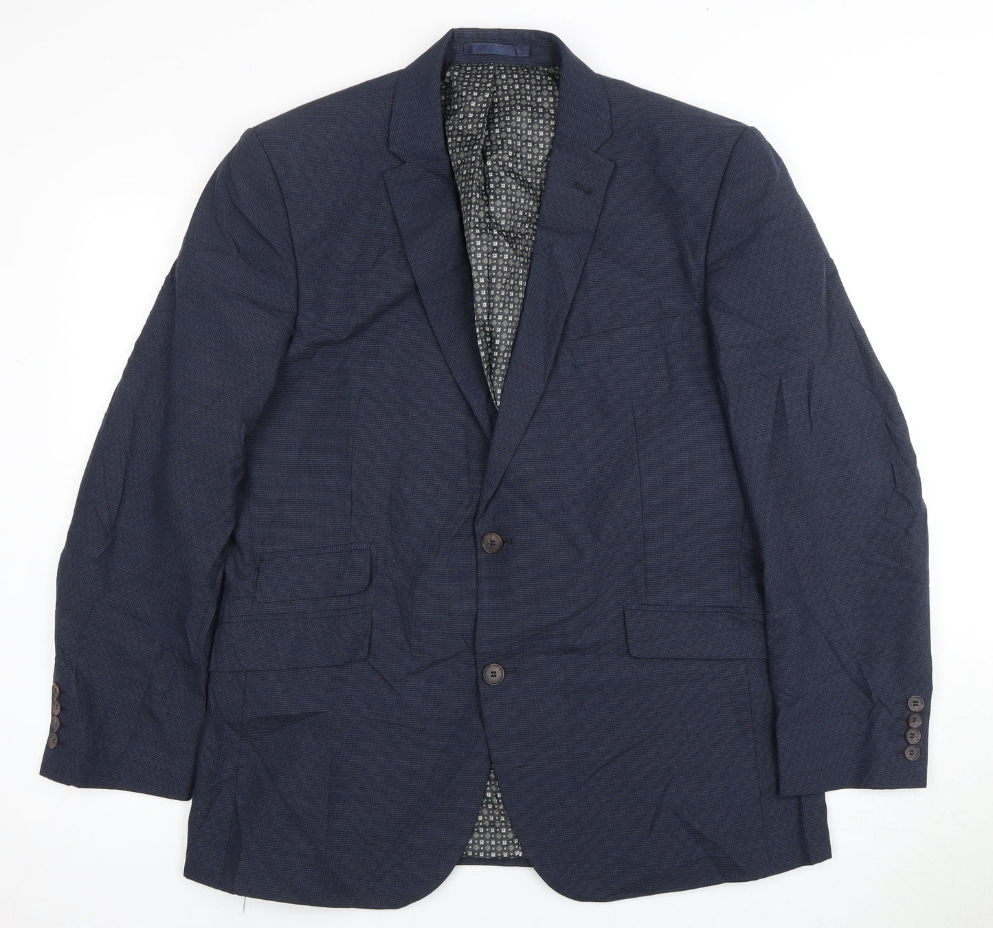 Mens UK Size 44 Racing Green Regular Blue Suit Jacket