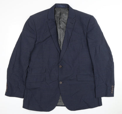 Mens UK Size 44 Racing Green Regular Blue Suit Jacket
