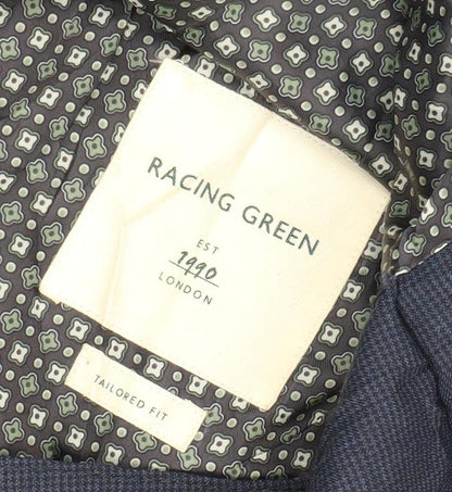 Mens UK Size 44 Racing Green Regular Blue Suit Jacket