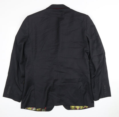 Mens UK Size 40 Ted Baker Regular Black Suit Jacket
