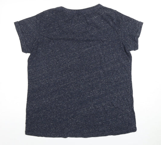Unisex Adults UK Size S Superdry Blue Basic T-Shirt