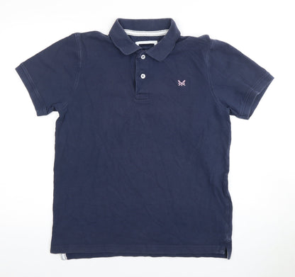 J.Crew Men's Blue Cotton Polo Shirt - M