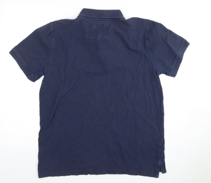 J.Crew Men's Blue Cotton Polo Shirt - M