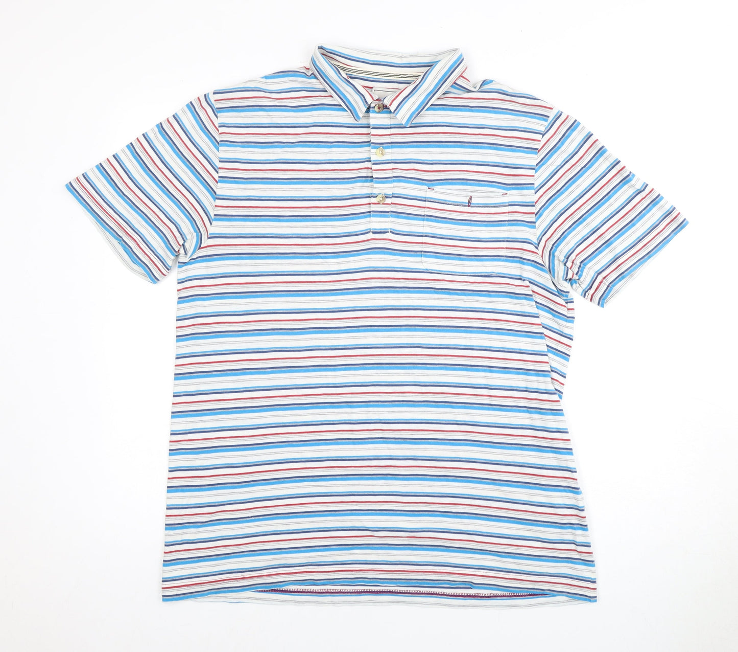 John Lewis Men's Multicoloured Striped Polo, S