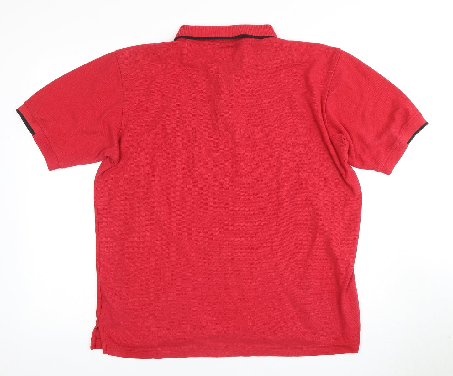 Umbro Men's Red Polo Shirt, Size L, Casual Style