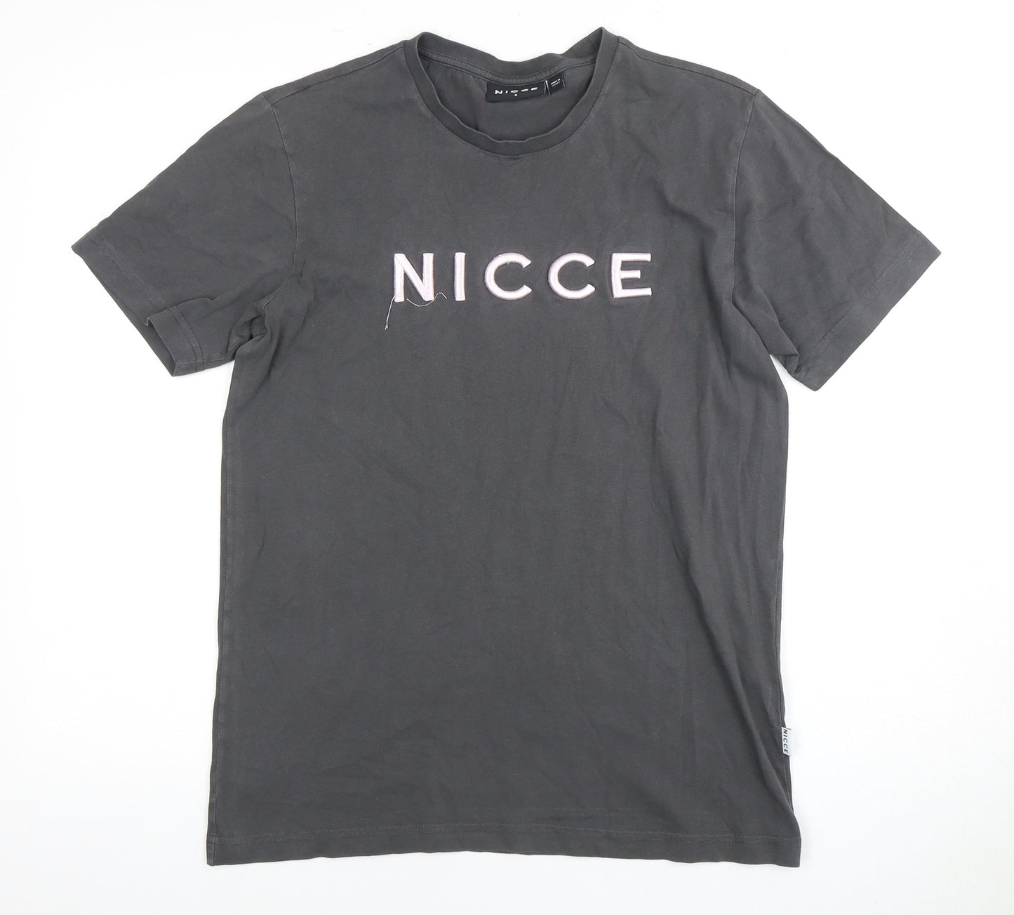 Nicce Men's Black S T-Shirt Crew Neck Logo Short Sleeve