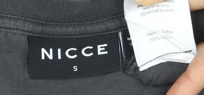 Nicce Men's Black S T-Shirt Crew Neck Logo Short Sleeve