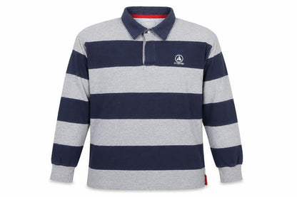 Ivy Oxford Men's Blue & Grey Striped XL Polo
