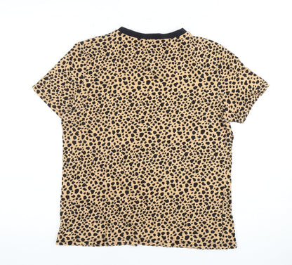 Womens UK Size UK 12 Warehouse Beige Basic T-Shirt