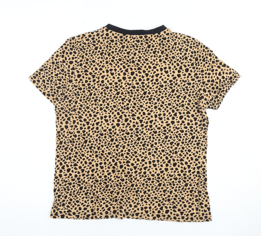 Womens UK Size UK 12 Warehouse Beige Basic T-Shirt
