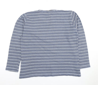 Womens UK Size 14 Isle Blue Basic T-Shirt