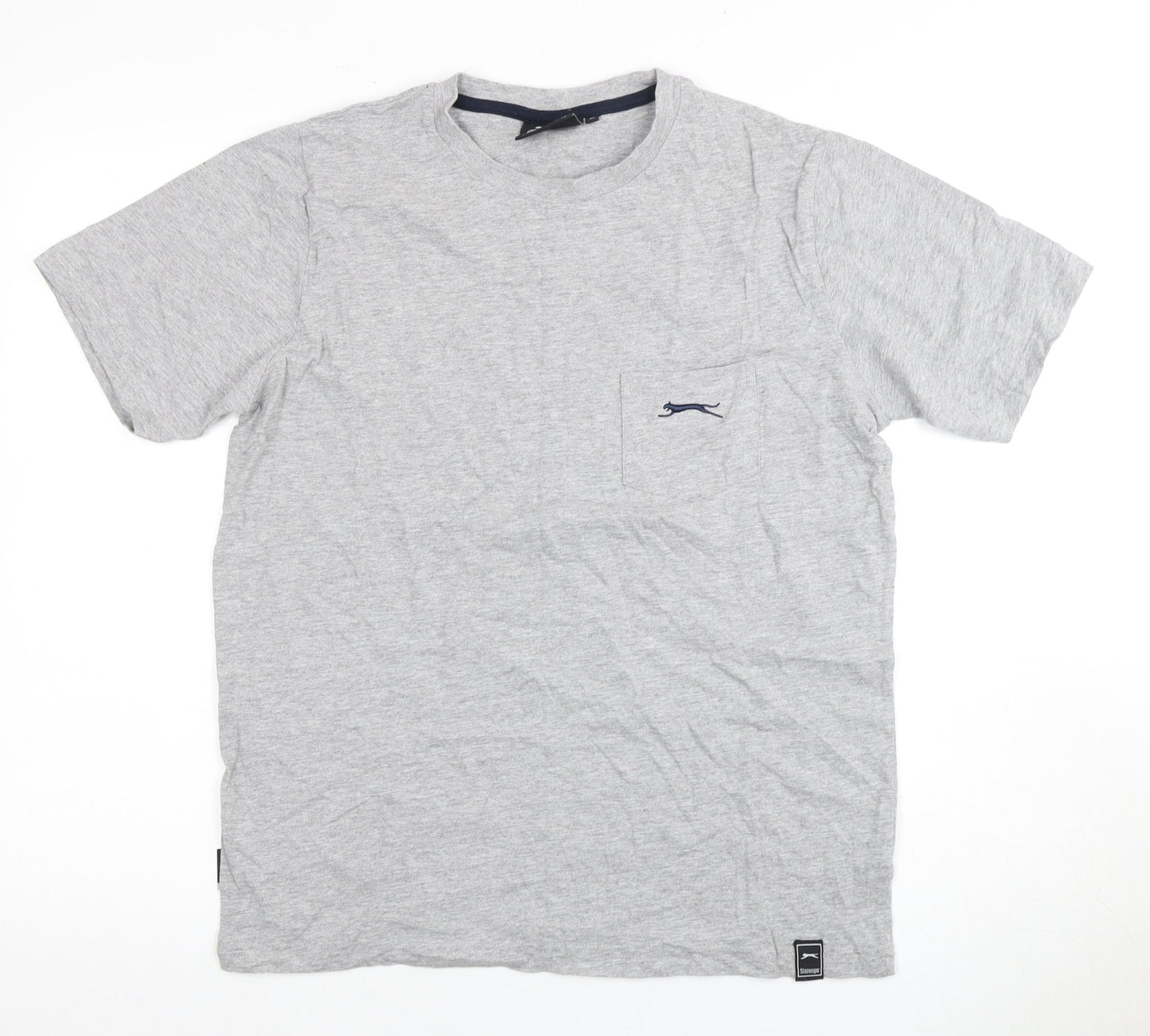 Unisex Adults UK Size M Slazenger Grey Basic T-Shirt