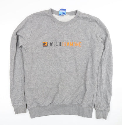 Wild Diamond Men's Grey Pullover Sweatshirt M
