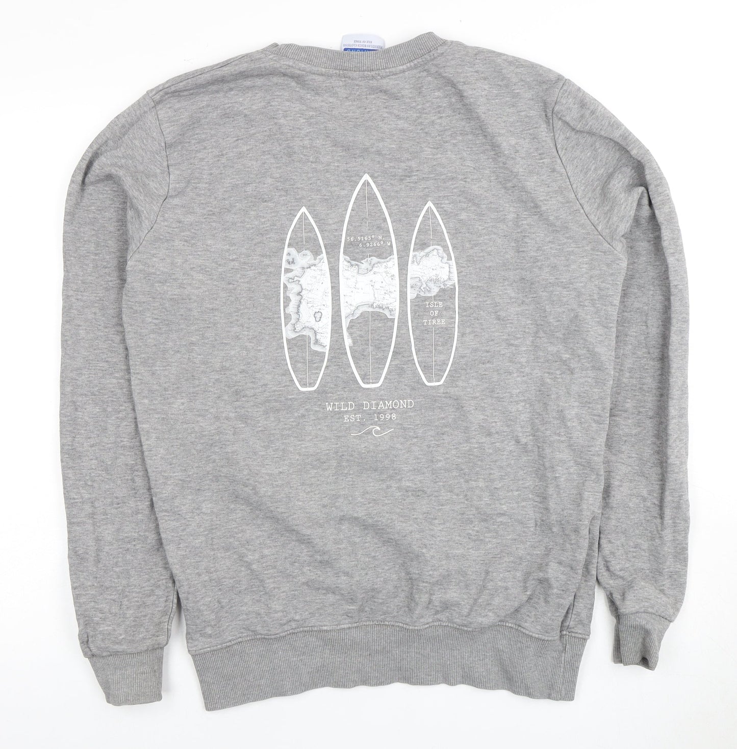 Wild Diamond Men's Grey Pullover Sweatshirt M