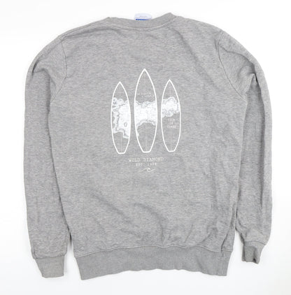 Wild Diamond Men's Grey Pullover Sweatshirt M