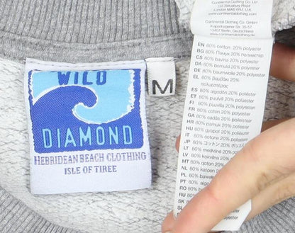 Wild Diamond Men's Grey Pullover Sweatshirt M