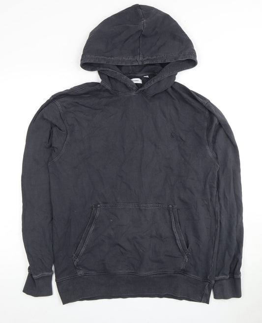 Mens UK Size M JACK & JONES Black Pullover Hoodie