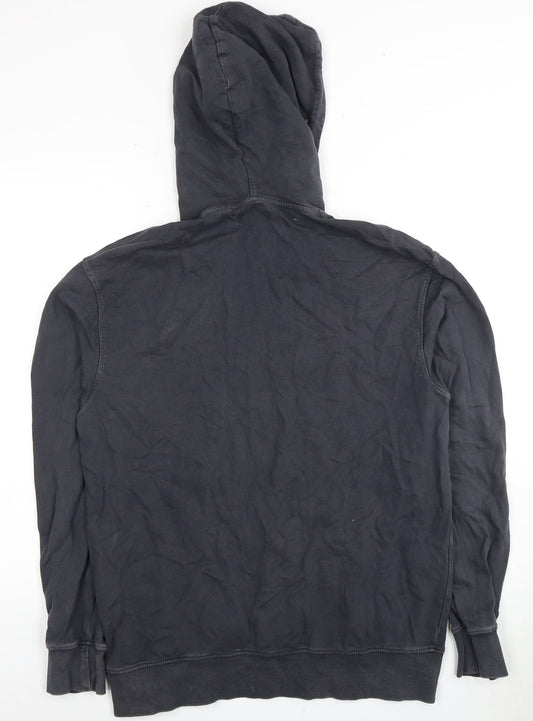 Mens UK Size M JACK & JONES Black Pullover Hoodie