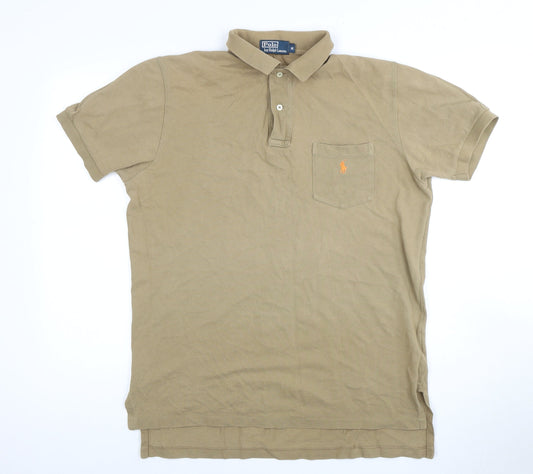 Ralph Lauren Men's Beige Polo Shirt M